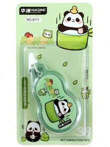 1pc/2pcs Panda Correction Tape, Smooth & Flowing, Random Color, Compact & Portable, Clean Correction Without Trace, Suitable For School, Outdoor Camping, Painting, Students, Stationery And School Supplies, Back To School Season