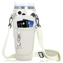 1PC 40oz/30oz-1.2L Insulated Water Bottle Holder Bag With Phone Pocket, Tumbler With Handle With Adjustable Strap Bollus,Key Hook,Compatible With Stanley Bottles,Suitable For Hiking Travelling Camping Sports Water Bottle Case - Insulated Bag Crossbody - Multicolor - View 8