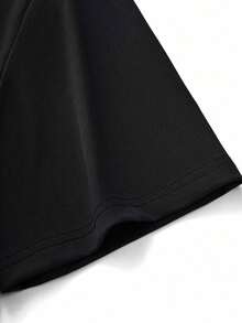 男士赛车图案T恤，复古圆领短袖T恤 - 黑色 - 查看 7