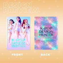 KOPO/动漫电影周边/HUNTRX 魔女猎人 印刷版学生/办公 A5 螺旋笔记本，50 页 - 彩色 - 查看 12