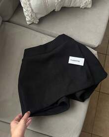 Elegant Beige High-Waisted Women's Short Skirt - 黑色 - 查看 1