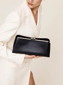 欧美复古风格法棍包 - 黑色 - 查看 2