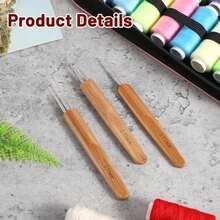 3 Pcs Crochet Needles Hook For Hair Loc Crochet Needle Dreadlock Hook Interlocking Tool For Dreads Braid Craft Hooks For Locs Needle Braiding Hair (1,2,3 Hooks) - / - View 5