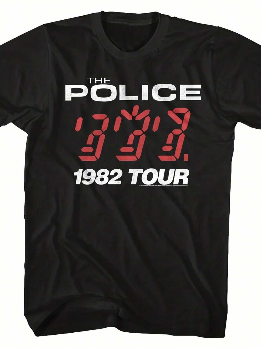 The 's Black T-Shirt, Sting Ghost In The Hine Tour 1982, Music Graphic Tees, Vintage Rock Band Album Concert Merch - Style 18 - View 1