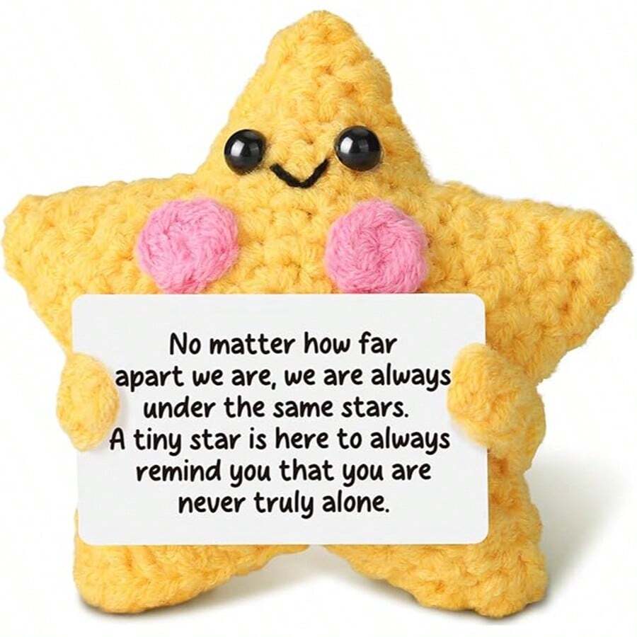 1pc Lovely Handmade Stars Send Gifts Of "Thinking Of You" Or "Thinking Of You". The Perfect Way To Show Love And Care Miles Away. Ideal Gift For Girlfriend, Boyfriend, Good Friend And Distant Family Members. - Multicolor - View 1