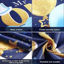 1 pieza, un artículo maravilloso para la fiesta de cumpleaños de un niño en su 1er cumpleaños, una pancarta de fondo para el 1er cumpleaños de un niño, un bebé aprendiendo a caminar, una decoración de 1er cumpleaños de un pequeño hombre, adecuada para cumpleaños, fiestas y eventos de celebración - Multicolor - Ver 6