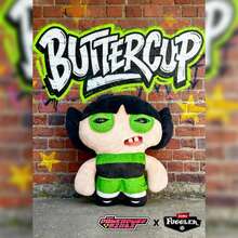 Spin Master Fugglerx飞天小女警系列趣味丑陋怪物，9英寸收藏玩偶，官方正品毛毛/泡泡/花花/魔人啾啾，拥有类似人类的牙齿，适合儿童和成人的节日生日礼物 - Buttercup - 查看 3