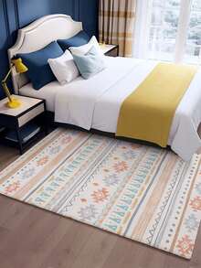 1pc Bohemian Style Large Area Rug, New Faux Wool Washable Bottom Indoor Carpet, Living Room Rug, Sofa Rug, Bedroom Rug, Bedside Anti-Slip Mat, Dining Room Kitchen Rug, Office Chair Pad, Entryway Doormat, Outdoor Picnic Mat, Outdoor Camping Blanket - Multicolor-5 - View 21