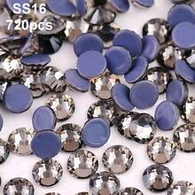 SS6 2mm-SS12 3mm，1440颗/包；SS16 4mm，720颗/包；SS20 4.8mm，360颗/包；SS30 6.4mm，288颗/包；圆形平底玻璃水晶水钻，多色水晶宝石，DMC热熔珠，适用于DIY美甲、服装、包包、鞋子、工艺品、闪亮美甲贴纸装饰