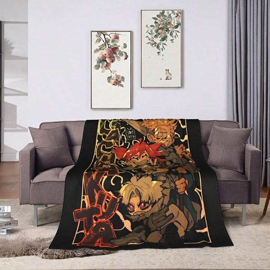 Zanka Gachiakuta Anime Blankets Fleece Spring Autumn Portable Lightweight Thin Throw Blankets For Home Travel Quilt3 - 白色 - 查看 1