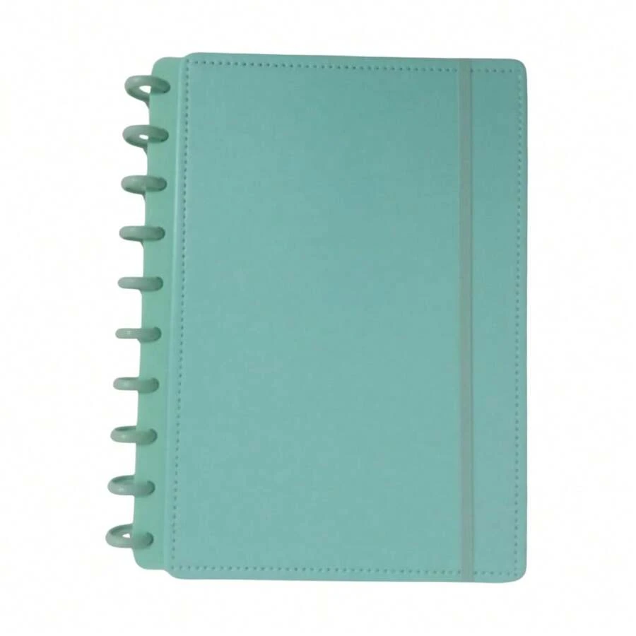 Smart Notebook A4 Black Planner Diary Detachable Refill Removable Discs Study Cover - Cyan - View 1
