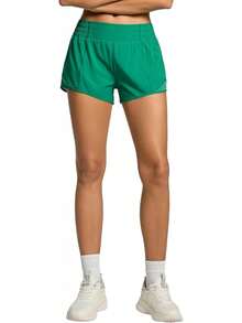 Women's Athletic Shorts Gym Workout Shorts 25 Quick-Dry Lightweight Running Short With High Waisted Zip PocketsA Valentine's Day NXTQ - 綠色 - 查看 8