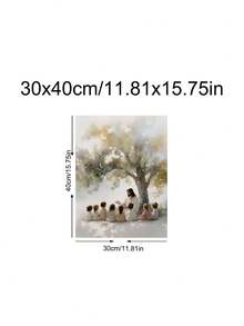 1 pièce Jésus enseignant aux enfants, paysage, art LDS, portrait aquarelle de Jésus-Christ, peinture de Jésus, décoration de maison chrétienne, art chrétien moderne pour la maison, cadeau idéal pour les amis, impression d'art pour la chambre à coucher, décoration de salon - Multicolore - Voir 12