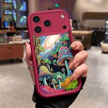 Mushroom For RedmiNOTE14 13 PRO PLUS P0COM6 PRO PLUS 13 X C R 12R K80 70E   XiaomiPOCOF7 6 PRO FUSION Thickened Shockproof, Premium Silicone, Trendy   Creative Soft Shell - JNEQEY de color negro hongo - Ver 1