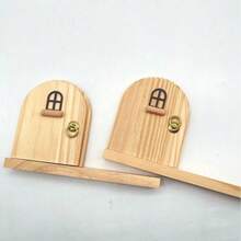 1件装木质开关面板盖，创意墙面装饰框，适用于电源插座，客厅装饰（随机木纹图案） - 彩色 - 查看 3