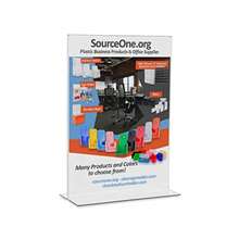 Grande SourceOne 11 W x 17 T en posición vertical. Sostenedor de la muestra de acrílico transparente de primera calidad - 1 paquete - Ver 2