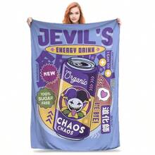 Jevil Energy Drink  Fleece Throw Blankets Blanket For Sofa Bedroom Warm Bedding Throws,Jey Uso YEET Blanket Velvet Textile Decor Breathable Super Warm Throw Blanket For Home Outdoor QuiltJill Valentine & Leons Kennedy Plush Blankets Students Flannel Bedding Throws For Couch Chair Sofa Bed Super Soft BedspreadJoJo Bizarre Blanket Lightweight Warm Insulation For Sofa Bed Office Car Knee Pad Decke Couverture StragulumJoan Of Arc Throw Blanket Fashion Sofas Blankets For Bed Blankets And Throws Funny Gift Blankets - 白色 - 查看 1