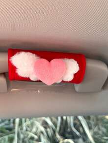 "1PC/2PCS/4PCS Plush Heart Wing Car Handle Cover, Sweet Auto Interior Decor, Soft Car Handle Glove For Girls, 4 Colors Optional".Car Accessories,Car,Car Decor. - Various - View 12