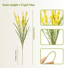 1/3pcs Artificial Winter Jasmine Flower Bouquet - Pastoral Style Faux Floral Arrangement, Wedding Decor Artificial Plant Bouquet & Bridal Handheld Bouquet, Multiple Color Options (Yellow/Red/Pink/White) Home Interior Pastoral Decor Fake Flowers - Multicolor - View 8