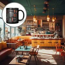 1pc 11oz Black Mechanic Toolbox Mug, Mechanic Coffee Cup, Auto Repair Gift, Perfect For Birthday, Party, Holiday, Christmas Gift - Multicolor - View 3