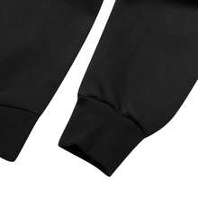 Puma Men's Black Pullover Sweatshirt ESS-ELEVATED-CAT-LOGO-Relaxed-Crew-DK, Minimalist Round Neck, Classic Casual Comfortable Soft Printed Commuter Sweatshirt 636791-01 - Black - View 6