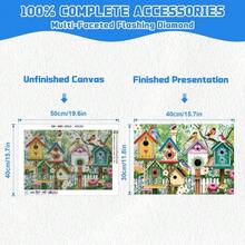 EMIEAUFG Bird Diamond Art Kits For Adults, Bird House Diamond Painting Kit For  And Beginners, 5D Round Full Drill Craft, Home Wall Decor 12\ X 16\ - SR63 - 查看 4