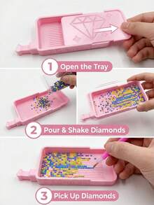 5D Diamond Painting Tray, Portable Diamond Painting Accessories & Tools, Suitable For Beginners And Professional Crafters - Multicolor - View 4