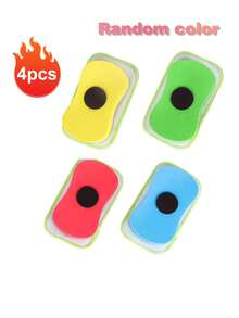 1/2/4pcs Washable Magnetic Chalkboard/Whiteboard Eraser, Reusable Chalk Eraser For Home & Office, Coral Fleece EVA Eraser - Multicolor - View 10