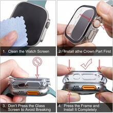 3pcs/Set Smart Watch Protective Case With Tempered Glass Screen Protector, Available In Transparent/Titanium Gold/Black, Compatible With Ultra 1/2/3 49mm - Durable, Scratch-Resistant, Fingerprint-Proof Design To Protect Your Smartwatch - 1 Clear + 1 Titanium + 1 Black - View 7