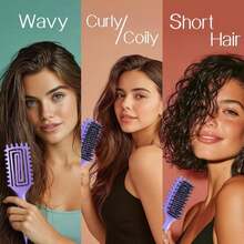 Curly Hair Brush,Curl Defining Brush For Effortlessly Defined Curls &Amp; Waves,Vented Hair Brush For Wet &Amp; Dry Hair,Women And Men,Reduces Frizz (Purple) - ColorG - 查看 5