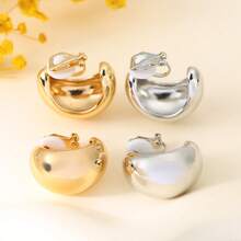 1 对优雅高端轻质球形夹式耳环，独特圆形设计，多功能个性化耳环夹 - 圓形 - 查看 7