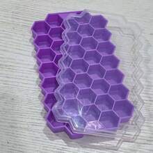 1/4/6pcs Ice Cube Honeycomb Mold, 37-Cavity Ice Cube Tray, Multifunctional Household Chocolate Mold With Removable Lid, Stackable Ice Tray With Cover, For Freezer, Cocktail, Whiskey, Kitchen Gadget, Apartment Essential - Multicolor - View 12