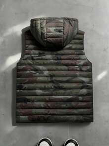 男士户外休闲连帽背心，时尚连帽上衣，适合日常聚会、户外徒步、运动和跑步