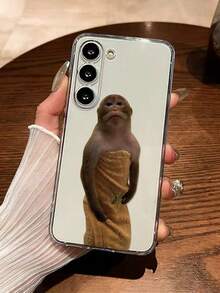 1 chiếc ốp lưng điện thoại trong suốt, có lỗ thoáng khí, in hình khỉ, dày dặn, chống rơi vỡ, tương thích với iPhone. - Nhiều màu - Xem 2