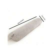 女士长腿毛绒枕，孕妇侧睡圆柱枕，可拆卸可水洗记忆棉圆枕，缓解颈椎疼痛，圆柱枕，可拆卸枕套，睡眠颈枕，天鹅绒波点生日/节日礼物 - 灰色 - 查看 13