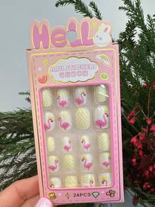 24张/盒 可爱卡通美甲贴纸，防水彩色美甲贴花，派对礼品，生日礼物 - 彩色 - 查看 51