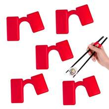 5pcs Beginner Chopstick Holders! Lightweight Anti-Slip Training Chopsticks, Suitable For Adults/Beginners, Reusable & Dishwasher - Multicolor - View 11