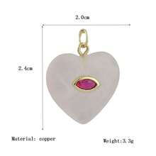 1pc Copper Fashion Natural Agate Turquoise Luxury Charm Pendant, DIY Bracelet Necklace Bag Phone Chain Accessory, Handmade Versatile Decoration - Multicolor - View 20