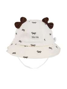 1pc Baby Sun Hat, Spring/Summer Styles With Bow/Heart/Cherry/Floral/Polka Dot Patterns, Unisex Infant Sun Protection Hat For Outdoor Activities, Adjustable Head Circumference - Multicolor - View 11