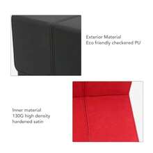 Estuche para Baraja de Cartas para Cartas Coleccionables Caja de Almacenamiento para Tarjetas con Capacidad para Más de 160 Tarjetas Cajas para Tarjetas Commander con Cierre - negro rojo - Ver 2