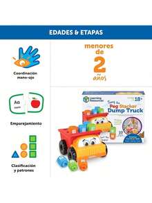 TendenciaLearning Resources Tony The Peg Stacker Dump Truck, Camión de Juguete para Motricidad Fina, Preescolar, 10 Piezas, 18 MesesCalidad premium - camión - Ver 8