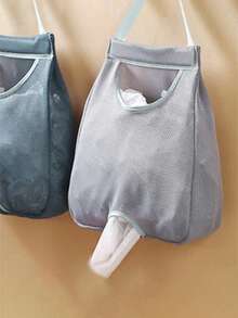 1pc/2pcs Trash Bag Organizer, Plastic Bag Wall Mount Bag, Mesh Storage Bag, Plastic Bag Holder Dispenser, Kitchen Tools - Multicolor - View 8