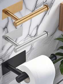 1个黑色和银色纸巾架，背面带粘胶，可壁挂安装，安装简便，适用于厨房、橱柜、浴室、食品储藏室、水槽、阳台、卫生间，也可用于存放保鲜膜/锡箔纸。 - 彩色 - 查看 2