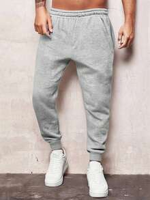 1pc Teen Boys Casual Ribbed Sweatpants With Pockets, Suitable For Indoor/Outdoor Sports, Spring/Autumn/Winter - Grey - View 4