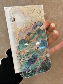 Premium IMD Glitter Gradient Glossy Mountain Painting Shockproof Phone Case Compatible With IPhone 17pro/17Air /17/17promax 16/11/16pro/16plus/16promax/16e/15Promax/13/14/12/XS/XR/7G/8P, Premium Glitter Gradient Gloss Case Compatible With Iphone 15Promax, New 14 Anti-Fall 13 Male Female 12/11 Ultra-Thin Matte 14promax/11/14/13/ Premium Plus Minimalist 15 Soft Silicone Shockproof Phone Protective Case - Multicolor - View 1