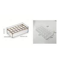 Caja de almacenamiento de lápices labiales de 18 ranuras, organizador de exhibición transparente para brillo de labios, bálsamo labial, estante minimalista para lápices labiales, bolsa de maquillaje, esencial de viaje - Multicolor - Ver 9