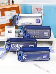 1个大容量铅笔盒，时尚文具盒 - 彩色 - 查看 7