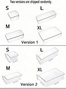 25pcs/18pcs/12pcs/11pcs/7pcs Drawer Style Makeup Storage Box, Transparent Drawer Organizer Set, 4 Different Size Trays, Multi-Functional Storage Box For Cosmetics, Clothes, Stationery, Electronics, Kitchenware, Suitable For Vanity, Kitchen, Office Drawers