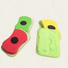 1/4片装可重复使用黑板擦，磁性黑板擦，白板擦，干擦擦，用于擦掉粉笔痕迹，家居和办公用品 - 彩色 - 查看 2