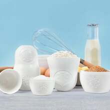 Genuine Fred M-CUPS Matryoshka Measuring Cups, Set Of 6, Russian Doll Nesting Measuring Cups, White - trắng - Xem 3